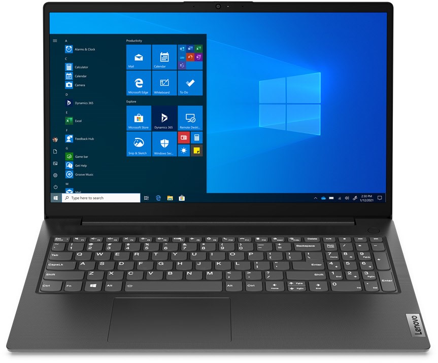 Lenovo V15 G2 IJL (82QY003UGE) 39,62 cm (15,6") Notebook schwarz, 8 GB RAM, 256 GB SSD, Windows 11, Full HD Display
