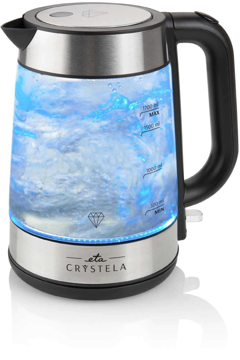Crystela 6153 Wasserkocher glas/edelstahl
