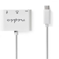 CCGP64765WT02 USB-Adapter (0,2m) Typ C-Stecker>USB A-Buchse+Typ-C-Buchse+HDMI