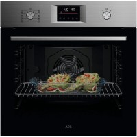 OU5PB41FSM Einbaubackofen edelstahl, 72 l, Pizza-Stufe, schnelles Vorheizen, Heißluftgrill, pyrolytische Selbstreinigung, 59,6 cm breit, A++