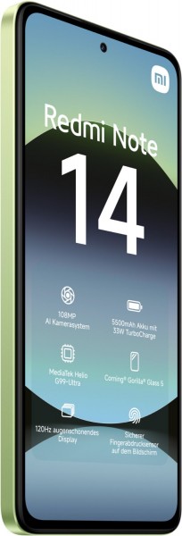 スマートフォン本体 Xiaomi Redmi Note 14 128gb Lime green Redmi Note 14 4G - 128GB - 6GB RAM - Midnight Black | Xiaomi