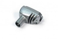 IEC-Winkelstecker geschraubt silber
