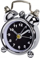 Nostalgie Mini Wecker schwarz/silber