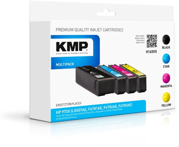 H165VX Tinten-Multipack ersetzt HP 973X 4-farbig