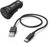 Kfz-Ladeset USB Type-C QC 3.0 (3A) schwarz