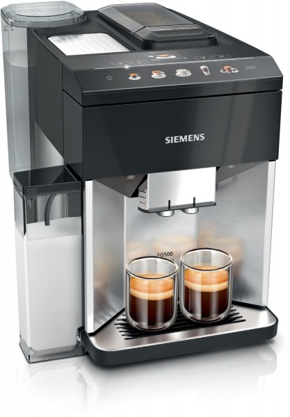 TQ517D03 Kaffee-Vollautomat edelstahl/schwarz, Cappuccino, Keramik-Mahlwerk, 15 bar, 1,9 l