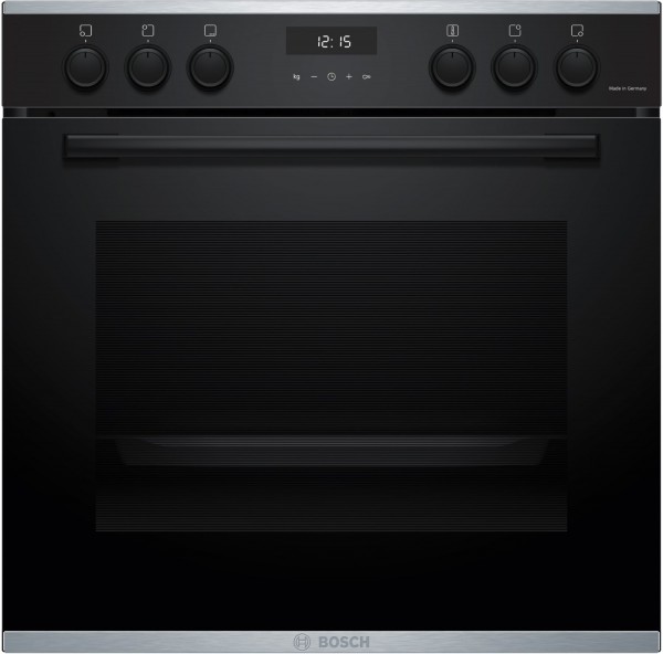 HEG217AB6 Einbaubackofen schwarz, 71 l, Pizza-Stufe, schnelles Vorheizen, 59,4 cm breit, A+