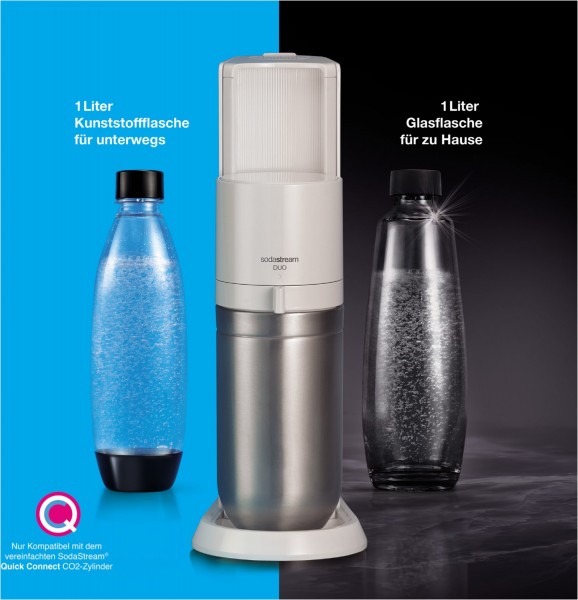 SodaStream DUO Wassersprudler Trinkwasser-Sprudler weiß
