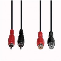 B 98/10 Cinchkabel (10m) Verlängerungskabel schwarz