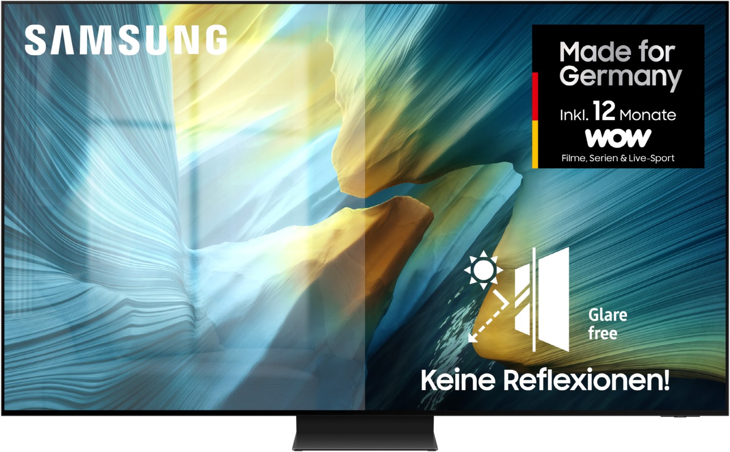 SAMSUNG OLED S95F 83 Zoll (210 cm) 4K Fernseher, Antireflexion, NQ4 AI Gen3 Prozessor, OLED HDR Pro, Gaming Hub, Motion Xcelerator 165Hz, 4K Upscaling, Dolby Atmos, Samsung Vision AI Smart TV