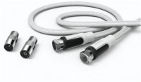 SAT-Anschlusskabel, Gewebe (3m) weiss