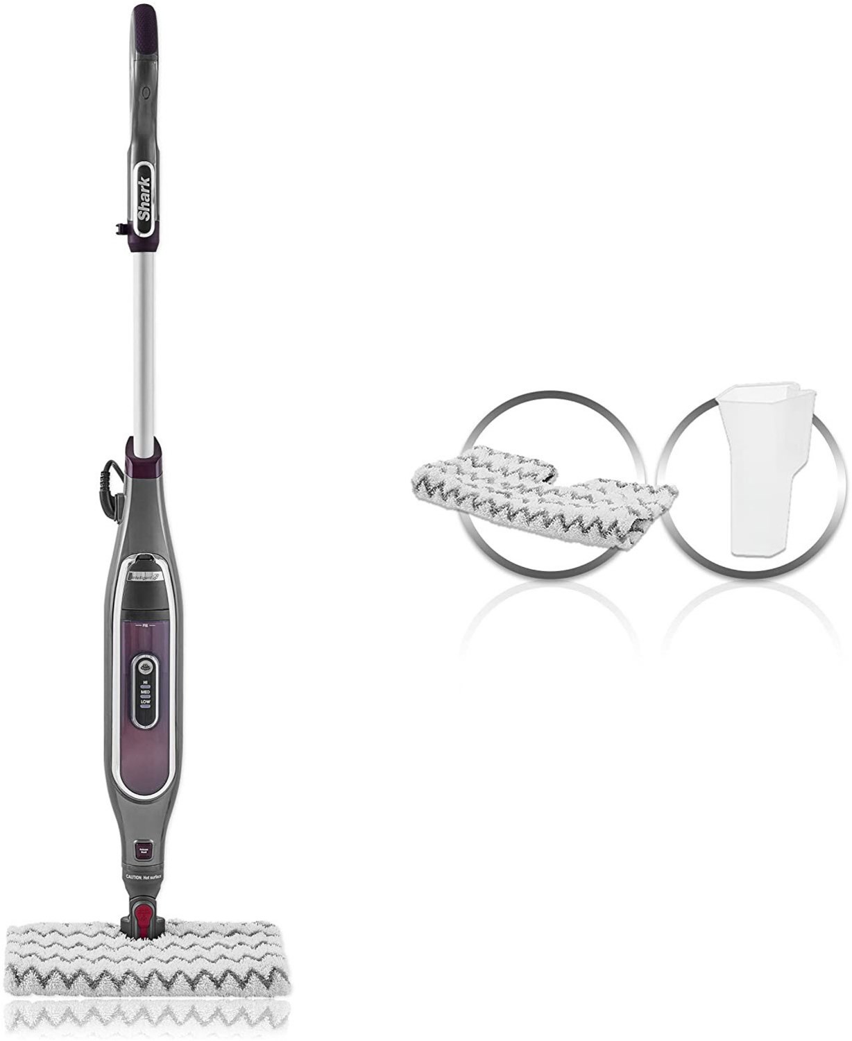 S6003EU Dampfmopp metallgrau/bordeaux