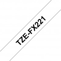 TZE-FX 221 Schriftband lamin. (9mm) weiß/schwarz