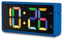 Ibiza Wecker mit USB-Ladefunktion blau