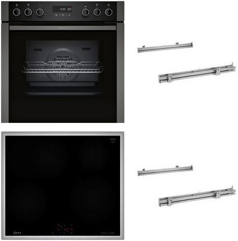 HMK320SIP Herdset mit Induktionskochfeld bestehend aus E2ACH7AG4+M56SBF1M0+2xZ1608BX0 graphite grey/schwarz