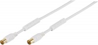 7/120 G M-N Koax. Ferrit > 75dB 1,5 TV-Antennenkabel weiß