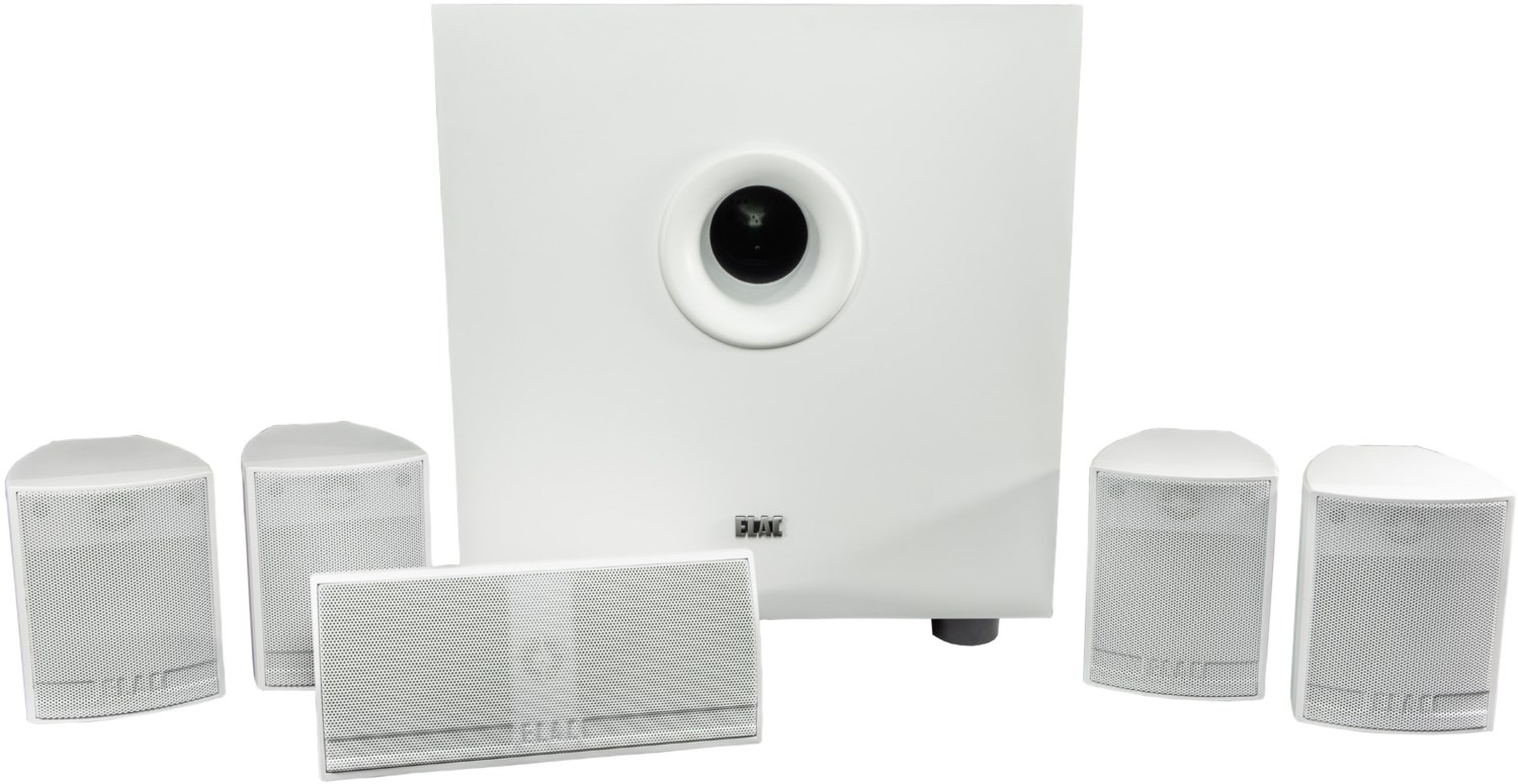 Image of Cinema 5.2 5.1 A/V-Lautsprechersystem mit Aktiv-Subwoofer weiß