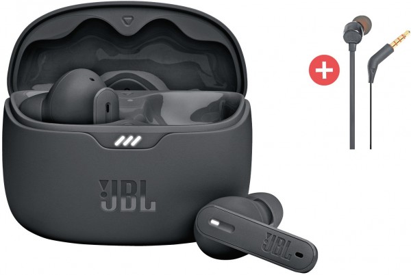 Tune Beam True Wireless Kopfhörer (sw) + Dein Geschenk: JBL T110 In-Ear-Kopfhörer (sw)