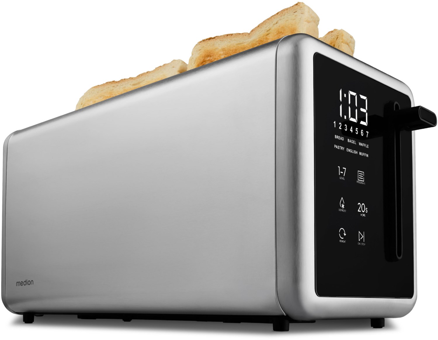 Life MD12103 Toaster silber
