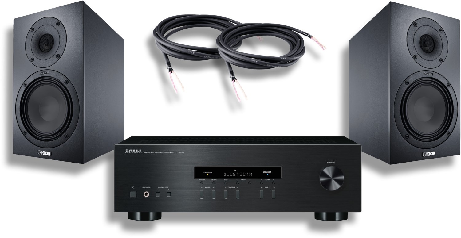 Yamaha/Canton Stereo Set Hifi-System R-S202D, GLE 20 S2, Cantolink silber/schwarz