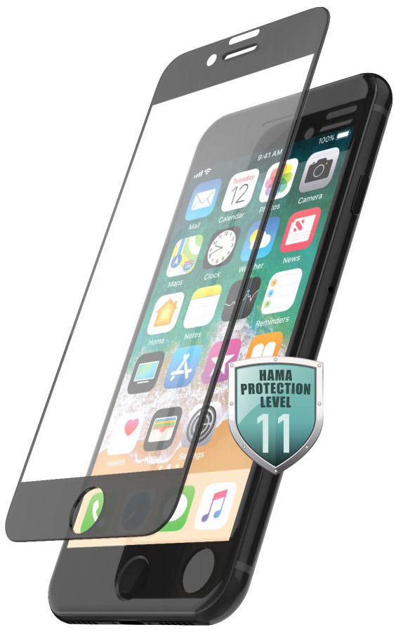 3D-Full-Screen-Schutzglas für iPhone 6/6s/7/8/SE 2020 schwarz
