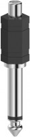 Mono Audio-Adapter Cinch-Kupplung>6,3-mm-Stecker schwarz