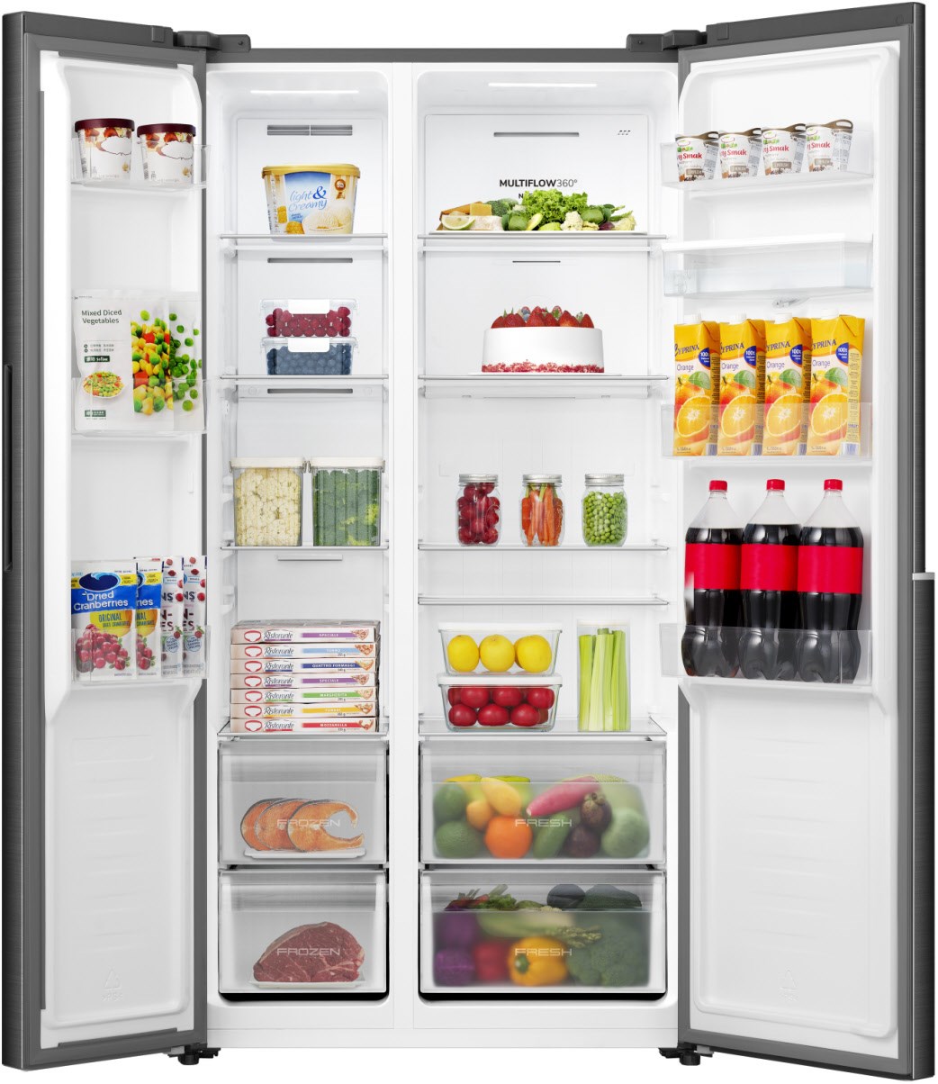 NRS917E41BXWD Side-by-Side black stainless steel