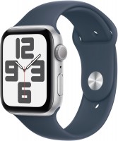Watch SE (44mm) GPS Smartwatch 2. Gen, Alu mit Sportarmband M/L silber/sturmblau