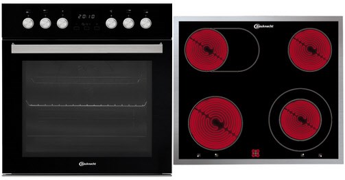 Bauknecht HEKO H500 Herdset schwarz + edelstahl