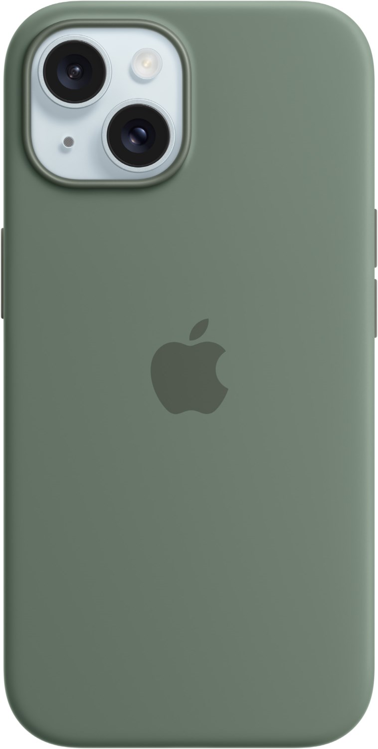 Silikon Case mit MagSafe für iPhone 15 zypresse