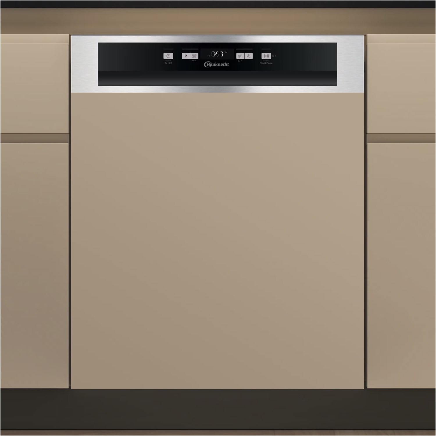 B0B D651A X Teilintegrierter Einbau-Geschirrspüler 60 cm edelstahl-Look