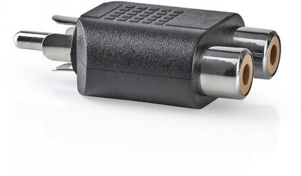 CAGB24940BK Subwoofer-Adapter schwarz Cinch-Stecker>2x Cinch-Buchse