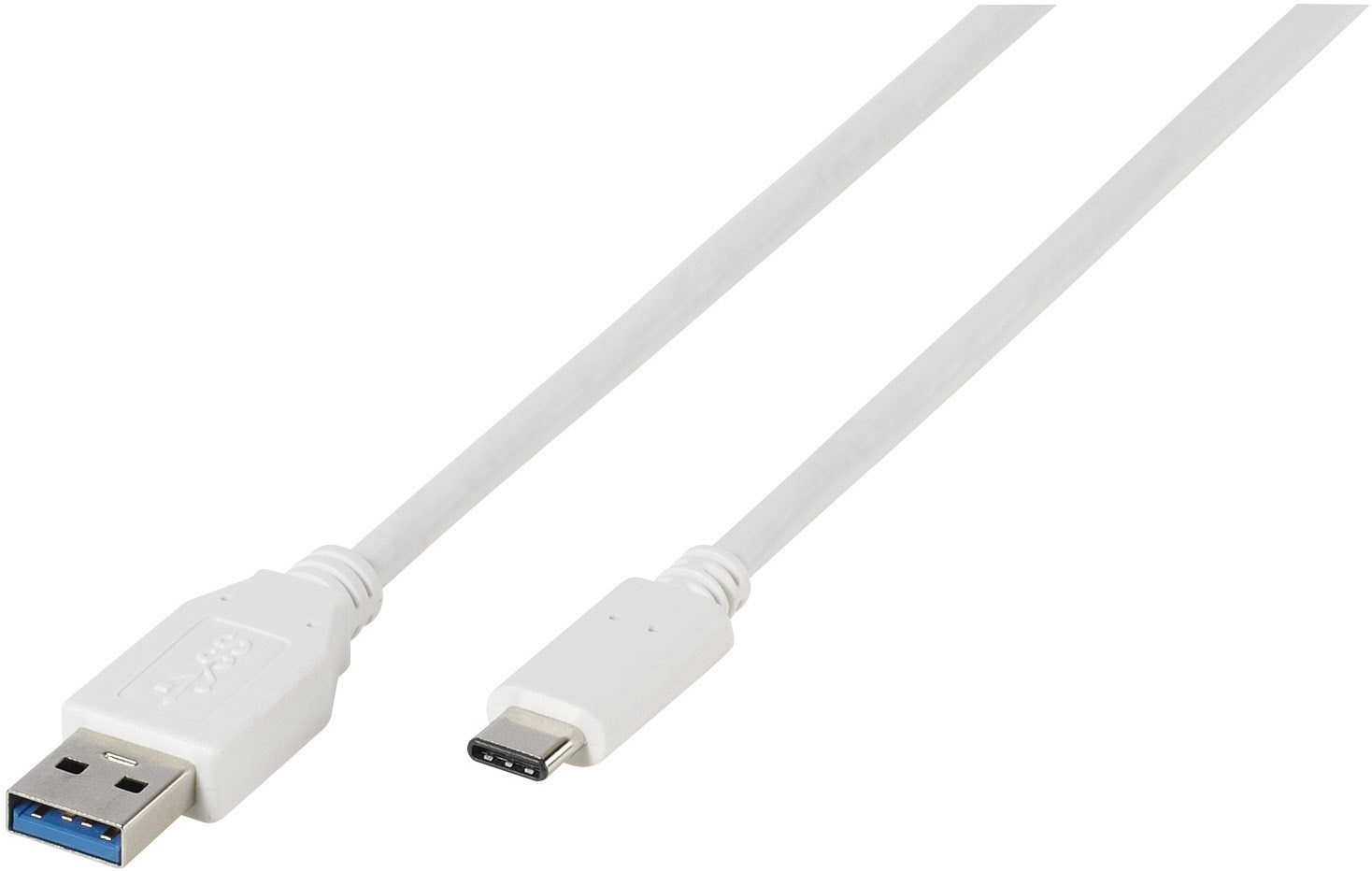 USB-C Stecker>USB-A 3.1 Stecker Kabel (2m) weiß