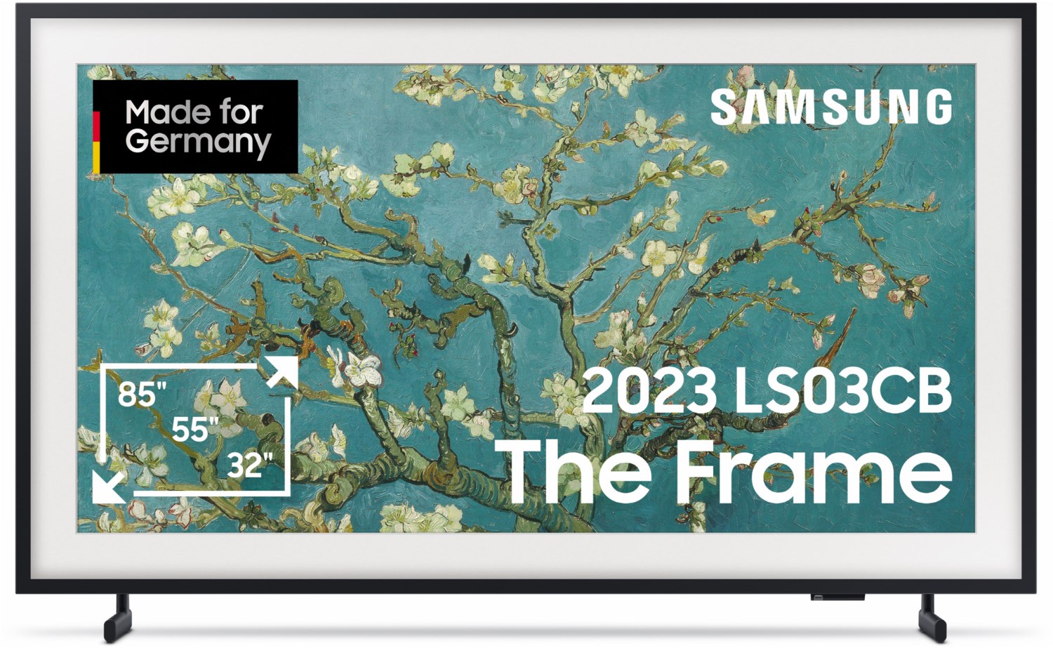 Samsung QLED 4K The Frame 32 Zoll Fernseher, mattes Display, austauschbare Rahmen, Art Mode, Smart TV [2023]