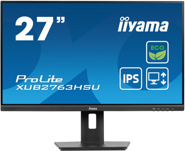 ProLite XUB2763HSU-B1 69 cm (27") TFT-Monitor mit LED-Technik mattschwarz, Widescreen Full HD (1920x1080), 3 ms Reaktionszeit