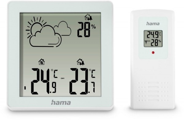 Zakynthos Wetterstation mit Außensensor weiss