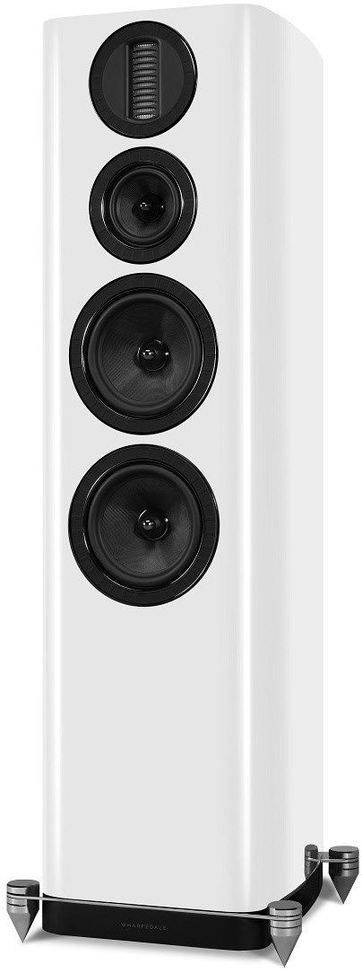 Wharfedale Aura 4 /Paar Stand-Lautsprecher Hochglanz-weiss