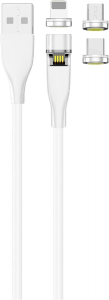 USB > C/Micro/Lightning 3in1 Kabel mit magnetischen Steckern