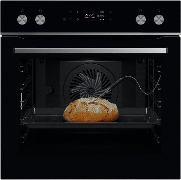 OE7P621AB Einbau Elektro-Herd schwarz, 71 l, Pizza-Stufe, schnelles Vorheizen, Heißluftgrill, Hefeteig-Gärstufe, Brotback-Stufe, 59,5 cm breit, A++