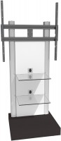 Pro Stand XL rollbarer TV-Bodenständer schwarzlack/klarglas