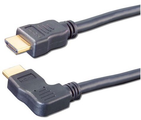 HDW 2 HDMI-Winkelkabel (2m) Stecker Typ-A > Stecker Typ-A (90°) schwarz