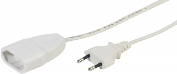 EV5W Euro Verläng.kabel + Kisi 5m weiß