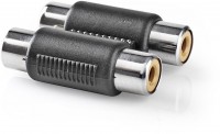 CAGB24952BK Audio-Adapter schwarz 2x Cinch-Buchse>2x Cinch-Buchse