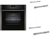 BMK320EAP Einbaubackofen bestehend aus B6ACJ7AG3+Z1608BX0+Z1608BX0 graphit, 71 l, Pizza-Stufe, schnelles Vorheizen, Heißluftgrill