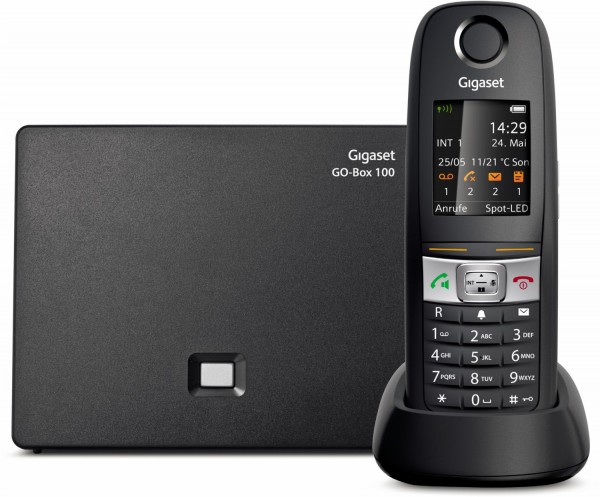 E 630 A GO Schnurlostelefon mit Anrufbeantworter schwarz