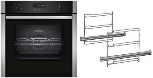 BMK3901B Einbaubackofen bestehend aus B5ACM7HN0S + Z12TF16X0 edelstahl