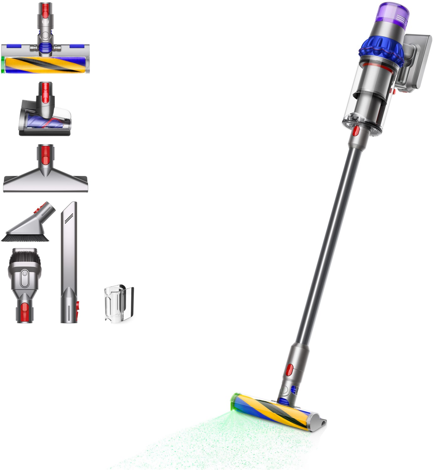 Image of V15 Detect Fluffy Akku-Stielstaubsauger blau/nickel