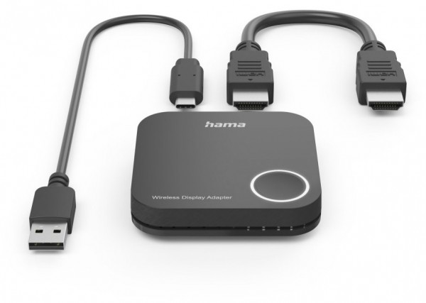 Wireless-Display-Adapter inkl. Kabel schwarz