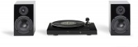 Juke Box E1 + Speaker Box 5 E Hifi-System (inkl. Ortofon OM5e Tonabenehmer) hochglanz pianoschwarz