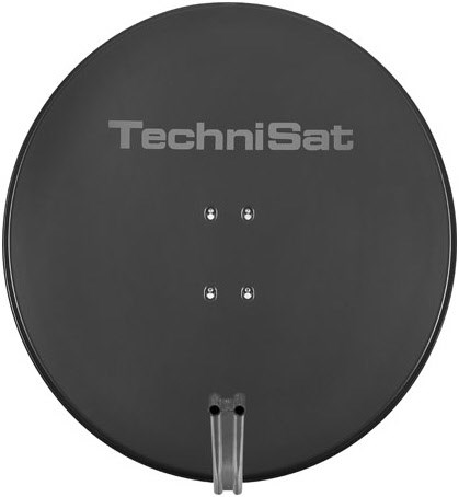 SATMAN 65 Plus Satelliten-Reflektor inkl. LNB-Halteschelle schiefergrau